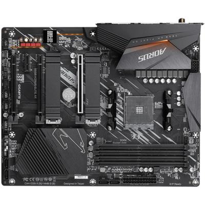 AMD B550 AORUS Motherboard with True 12+2 Phases Digital VRM, Enlarged Surface Heatsinks, PCIe 4.0 x16 Slot, Dual PCIe 4.0/3.0 x4 M.2 with Dual Thermal Guards, Intel® WiFi 6 802.11ax, 2.5GbE LAN, RGB FUSION 2.0, Q-Flash Plus