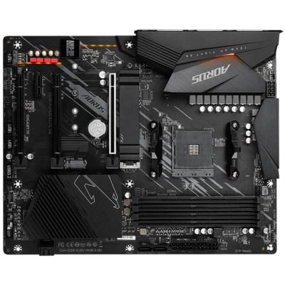 AMD B550 AORUS Motherboard with Twin 12+2 Phases Digital VRM, Enlarged Surface Heatsinks, PCIe 4.0 x16 Slot, Dual PCIe 4.0/3.0 x4 M.2 with One Thermal Guard, 2.5GbE LAN, RGB FUSION 2.0, Q-Flash Plus