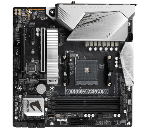 AMD B550 AORUS Motherboard with 10+2 Phases Digital Twin Power Design, Enlarged Surface Heatsinks, PCIe 4.0 x16 Slot, Dual PCIe 4.0/3.0 x4 M.2, 2.5GbE LAN, Intel® WiFi 6 802.11ax, Rear &amp; Front USB Type-C®, RGB FUSION 2.0, Q-Flash Plus-B550M-AORUS-PRO-AX