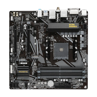 AMD B550 Ultra Durable Motherboard with Pure Digital VRM Solution, PCIe 4.0 x16 Slot, Dual PCIe 4.0/3.0 M.2 Connectors, Intel® Dual Band 802.11ac WIFI, GIGABYTE 8118 Gaming LAN, Smart Fan 5 with FAN STOP,  RGB FUSION 2.0, Q-Flash Plus-1