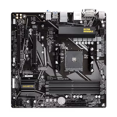 AMD B550 Ultra Durable Motherboard with Pure Digital VRM Solution, PCIe 4.0 x16 Slot, Dual PCIe 4.0/3.0 M.2 Connectors, GIGABYTE 8118 Gaming LAN, Smart Fan 5 with FAN STOP,  RGB FUSION 2.0, Q-Flash Plus-B550M-DS3H