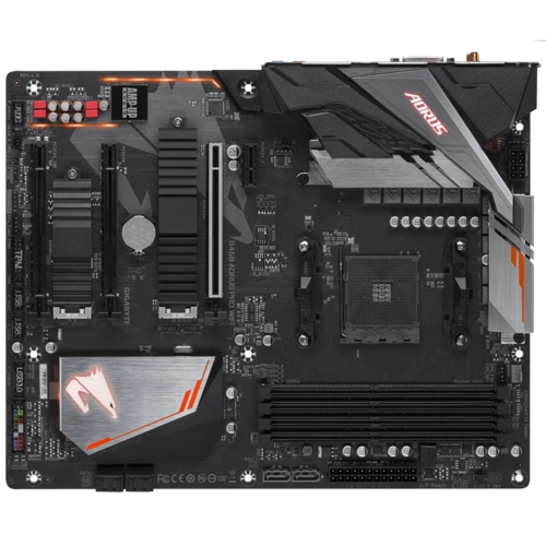 AMD B450 AORUS Motherboard with Hybrid Digital PWM, Intel® Dual Band 802.11ac WIFI, Dual M.2 with Dual Thermal Guards, Audio ALC1220-VB, Intel® GbE LAN with cFosSpeed, CEC 2019 ready, RGB FUSION 2.0-B450-AORUS-PRO-WIFI