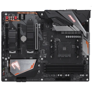 AMD B450 AORUS Motherboard with Hybrid Digital PWM, Dual M.2 with Dual Thermal Guards, Audio ALC1220-VB, Intel® GbE LAN with cFosSpeed, CEC 2019 ready, RGB FUSION 2.0