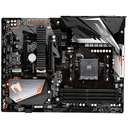 AMD B450 AORUS Motherboard with 8+2 Phases Digital Twin Power Design, Dual M.2 with One Thermal Guard, GIGABYTE Gaming LAN with Bandwidth Management, RGB FUSION 2.0, CEC 2019 Ready-B450-AORUS-ELITE-V2