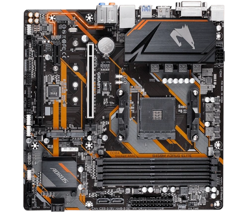 AMD B450 AORUS Motherboard with Hybrid Digital PWM, Dual NVMe PCIe Gen3 M.2, GIGABYTE Gaming LAN with 25KV ESD Protection, Anti-sulfur Design, CEC 2019 ready, RGB FUSION 2.0-B450M-AORUS-ELITE