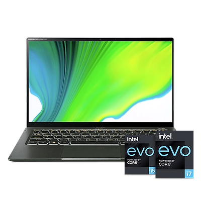 Acer Swift 5 SF514-55TA / Ci7-1165G7 / 16GB DDR4X / 1024GB PCIe NVMe SSD / 14&quot; FHD IPS Touch -BLK / Intel Iris Xe / Windows 10 Home / Mist Green-NX-A6SSI-001