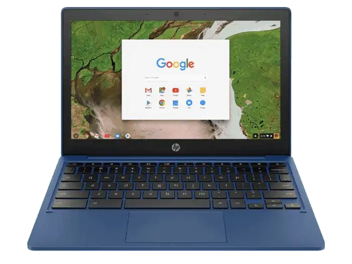 HP 11a-na0002MU/ Mediatek Kompanio/ 4gb/ 64GB SSD + 100GB Cloud/ Intel UHD Graphics/ Chrome OS, G-suite, MSO apps/ Island KBD, Google Assistant/ 11&quot; HD Touch, Micro Bezel/Indigo Blue/ 2E4N0PA-2E4N0PA