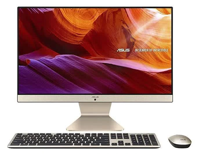 ASUS Vivo AiO/ Intel Pentium Gold 6405U/ (4GB/1TB HDD/Office 2021/Win 11/Integrated Graphics/Wireless Keyboard &amp; Mouse/Black/4.8 Kg) 21.5&quot; (54.61 cm) FHD/ V222FAK-BA009WS-V222FAK-BA009WS