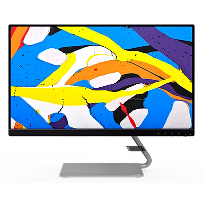 Lenovo Q Series Monitor VGA / HDMI / IPS FHD 3 SIDE BORDERLESS / SPEAKERS / IRON GREY / NTSC 72% / COLOR CALIBRATION / AMD FREE SYNC / TILT / ANTI GLARE / METAL STAND / WALLMOUNT / HDMI CABLE