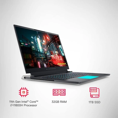 Dell Alienware x17 R1 Gaming Laptop i7-11800H | 32GB DDR4 | 1TB SSD | Win 11 + Office H&amp;S 2021 | NVIDIA® GEFORCE® RTX 3070 (8GB GDDR6) | 17,3&quot; FHD Comfortview Plus NVIDIA G-SYNC Advanced Optimus 1ms 360Hz | Alienware X-Series thin Backlit Keyboard with per-key AlienFX lighting | 1 Year Onsite Premium Support Plus (Includes ADP) | Dell Gaming | Lunar Light |D569935WIN9-1