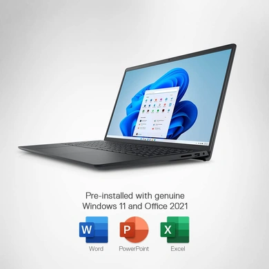 Dell Inspiron 3511 Laptop i5-1135G7 | 8GB DDR4 | 512GB SSD | Win 11 + Office H&amp;S 2021 | INTEGRATED | 15.6&quot; FHD WVA AG Narrow Border | Standard Keyboard | 1 Year Onsite Hardware Service | Dell Essential | Carbon Black | D560786WIN9B-1
