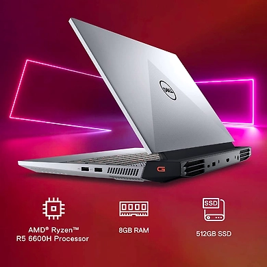 Dell G15-5525 Laptop R5-6600H | 8GB DDR5 | 512GB SSD | Win 11 + Office H&amp;S 2021 | NVIDIA® GEFORCE® RTX 3050 (4GB GDDR6) | 15.6&quot; FHD WVA AG 120Hz 250 nits Narrow Border | Backlit Keyboard Orange | 1 Year Onsite Hardware Service | Dell Gaming | Phantom Grey with speckles | D560817WIN9B-9