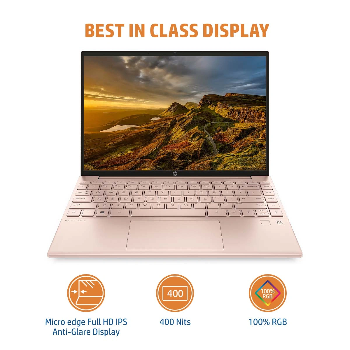 HP Pavilion Aero 13-be0205AU* Ryzen 5-5600U / 16GB / 512 GB SSD / 13.3 WQXGA (2560x1600) Antiglare 400 nits IPS Narrow Border / AMD Radeon Integrated Graphics / Windows 11  Home + MSO H &amp; S 2019 / Pale Rose Gold +MAG C-deck - FPR, 970 gms-6