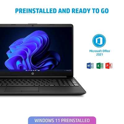 HP 15s-du3563TU* 11th Gen i3-1125G4 / 8 GB / 512GB SSD / 15.6&quot; HD/JTB / Intel UHD Graphics / Windows 11 Home + MSO H &amp; S 2019 / Island KBD with N-2