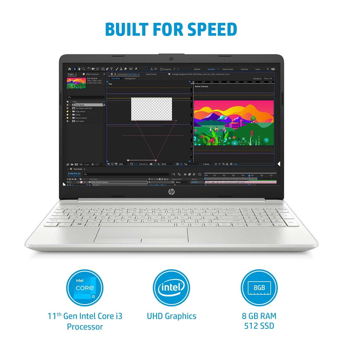 HP 15s-du3564TU* 11th Gen i3-1125G4 / 8 GB / 512GB SSD / 15.6&quot; HD/NS / Intel UHD Graphics / Windows 11 Home + MSO H &amp; S 2019 / Island KBD with N’Pad-4