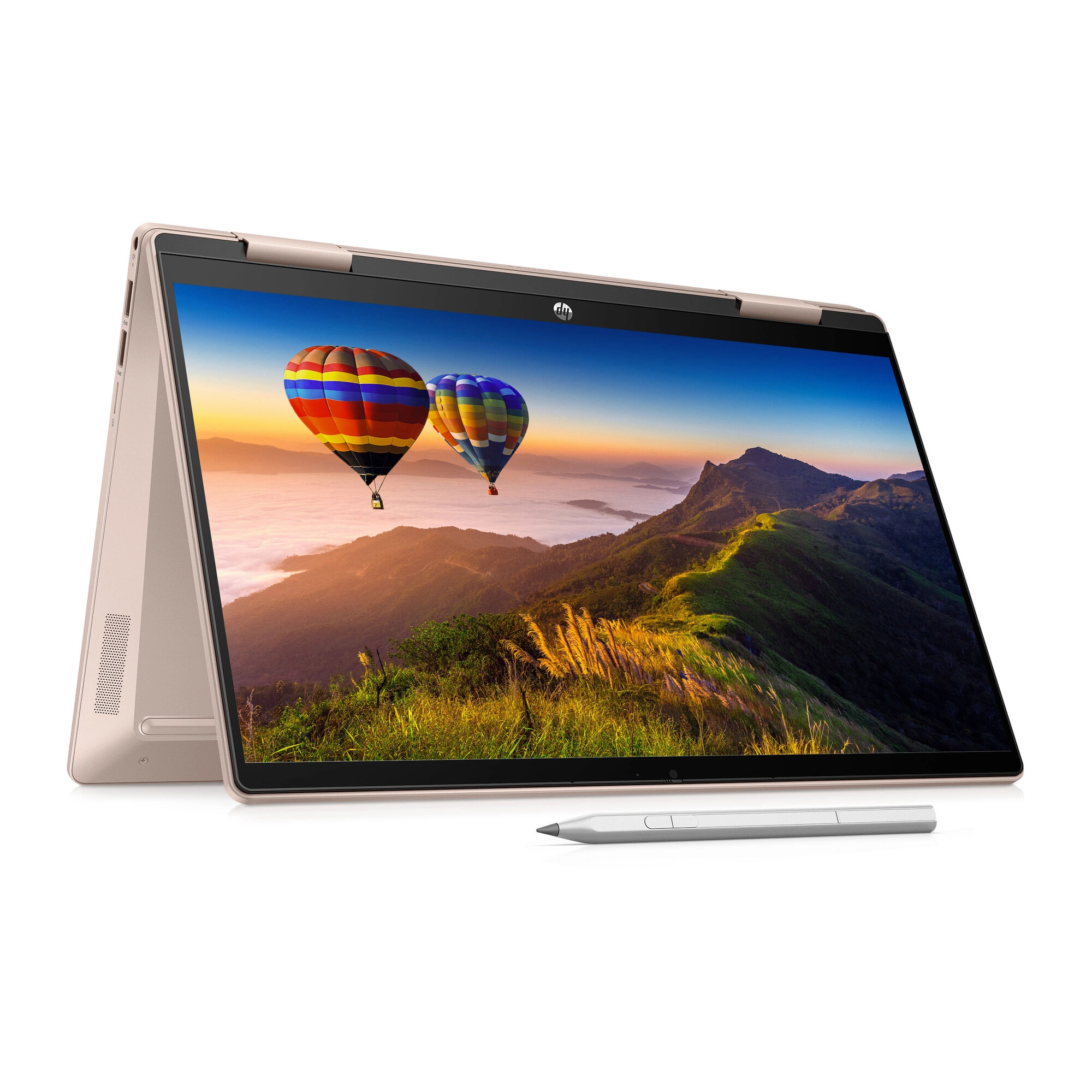 HP Pav X360 Convert 14-ek0072TU Laptop |  Core i5-1235U - U15 | 16GB | 512GB SSD | Intel Iris Xe Graphics | W11 MSO H &amp; S 2021 | Zenvo Pen Natural Silver 2, Backlit KBD, Alexa Built-in, Pale Rose Gold  - FPR - 5MP TNR | 14 FHD | 1 year onsite warranty | 6Q0Y7PA-6Q0Y7PA