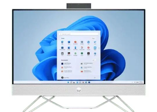 HP All-in-One 22-dd2986in PC | Cel  J4025  | 8GB  | 512G SSD | Intel HD | Windows 11 | 22 inch FHD Antiglare  &amp; FHD IR Camera   | 6F967PA | Snow White-6F967PA