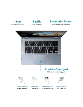 Asus Vivobook Flip / i3-10110U//4G/512G PCIe SSD/SILVER BLUE/14.0&quot; FHD IPS TOUCH/1Y international warranty/Office H&amp;S/Stylus / TP412FA-EC372TS-1-sm