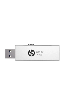 HP 818w 64GB USB 3.2 Flash Drive Silver Metal