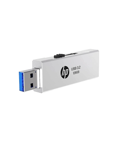 HP 818w 128GB USB 3.2 Flash Drive Silver Metal-8Y6T0AA