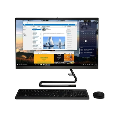 LENOVO ALL IN ONE DESKTOP/ A340 24IWL/ I5 10210U/ 8GB/ 1TB/ Win11 OFFICE H&amp;S 2021/ 23.8 &quot;FHD IPS Wireless KB &amp; Mouse/ 720P Camera + MIC , HDMI Out Black 3 Years Onsite-F0E800Y1IN