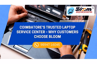 Bloom IT Services – Coimbatore’s trusted laptop service center. Professional laptop repair with genu