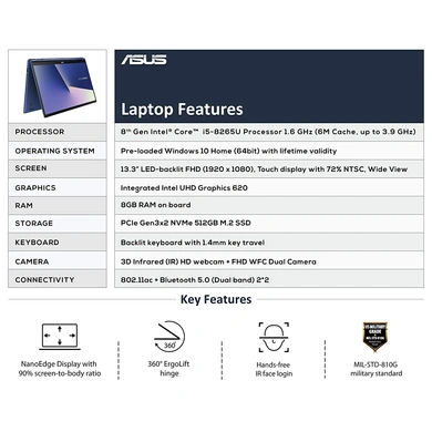 ASUS ZenBook Flip 13 i5 8th gen (UX362FA-EL501T)-5