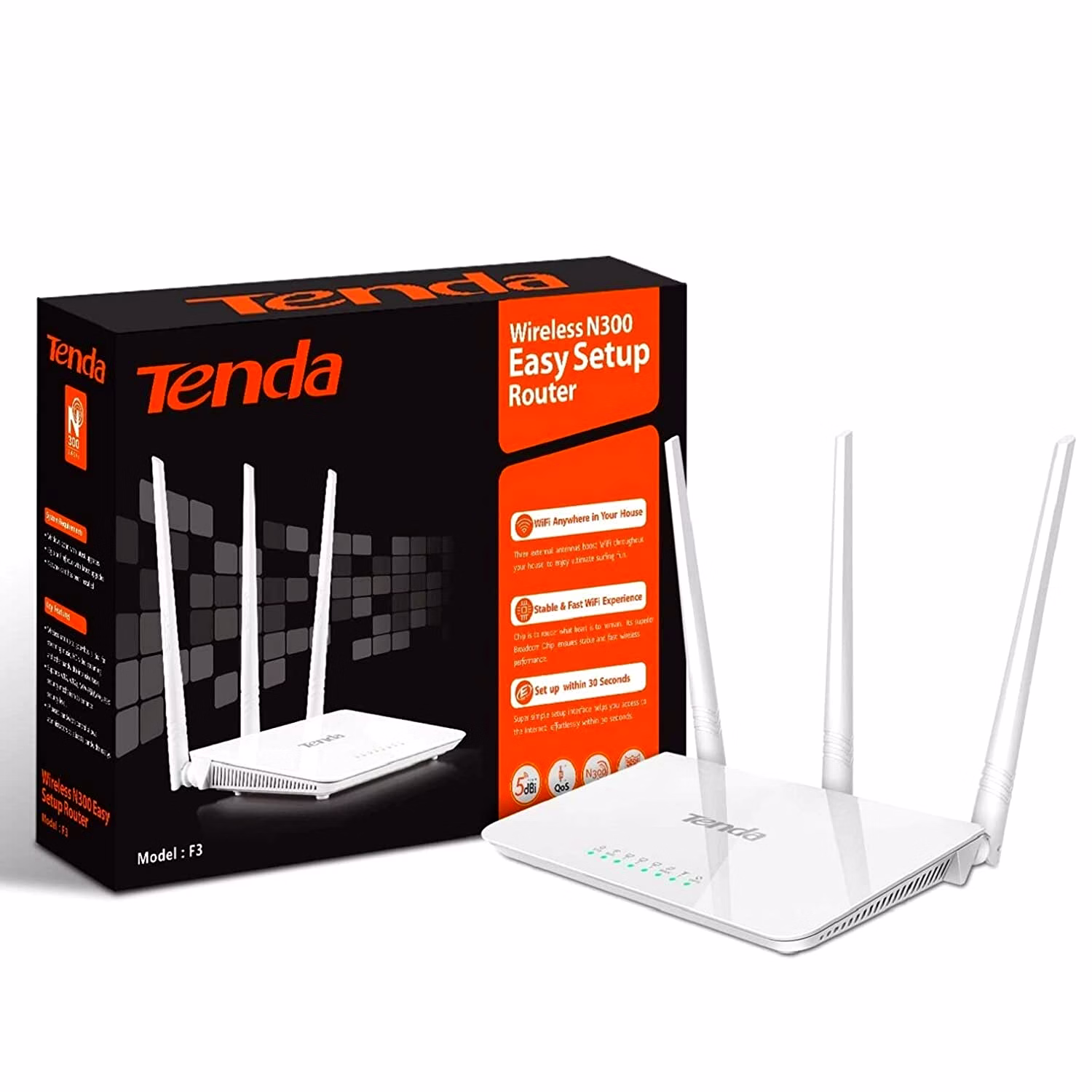 TENDA F3 WIRELESS N300 ROUTER image 1