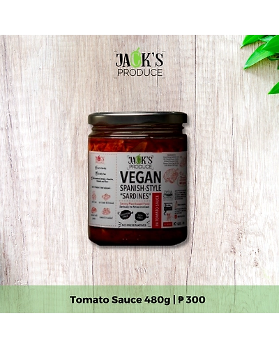 Jack's Produce Vegan Spanish sardines-style Jackfruit Flakes in Tomato Sauce 470g-JPVSTS470g