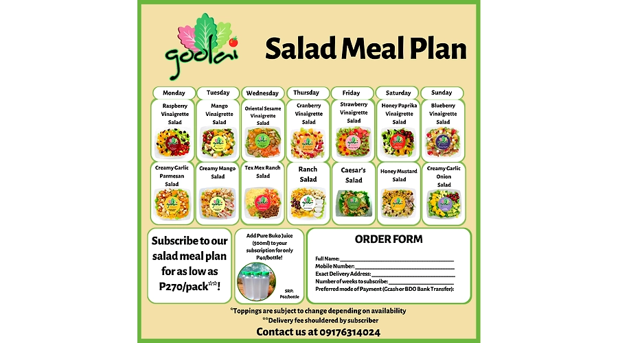 Goolai's Salad Meal Plan