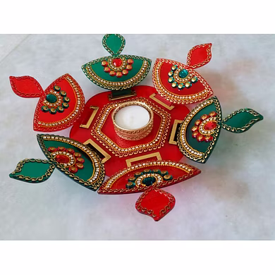 Traditional Diya Rangoli-1