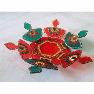Traditional Diya Rangoli-21