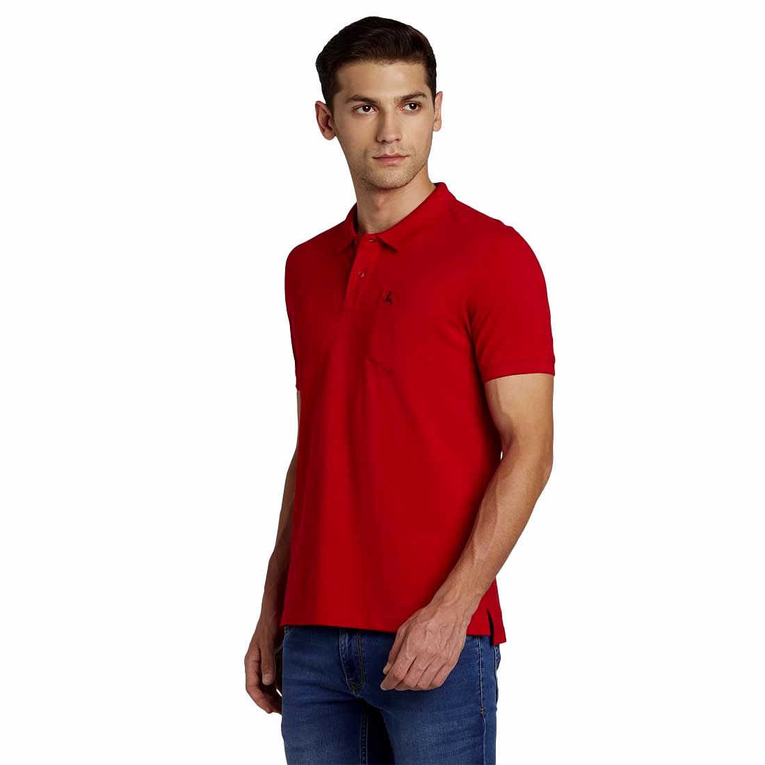Parx Men Solid Red  Coloured Cotton Tshirts image 3