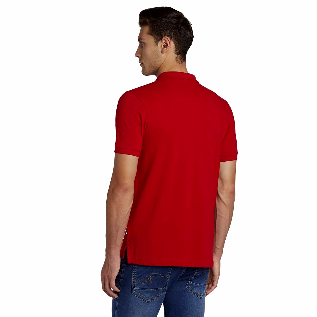 Parx Men Solid Red  Coloured Cotton Tshirts image 5