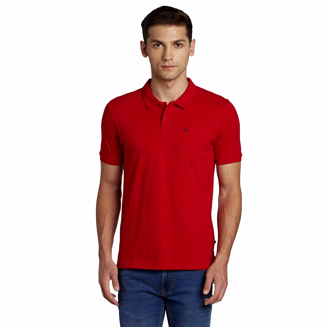 Parx Men Solid Red  Coloured Cotton Tshirts image 1