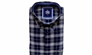 Parx Mens BlueCheckerd Causal Shirt