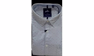 Parx Mens Light Grey Printed Causal Slim Fit Shirts