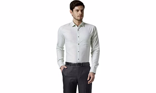 Park Avenue Mens Solid Light green slim fit  Shirt