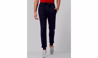 Park Avenue Men cotton Blend Track Pant -Blue