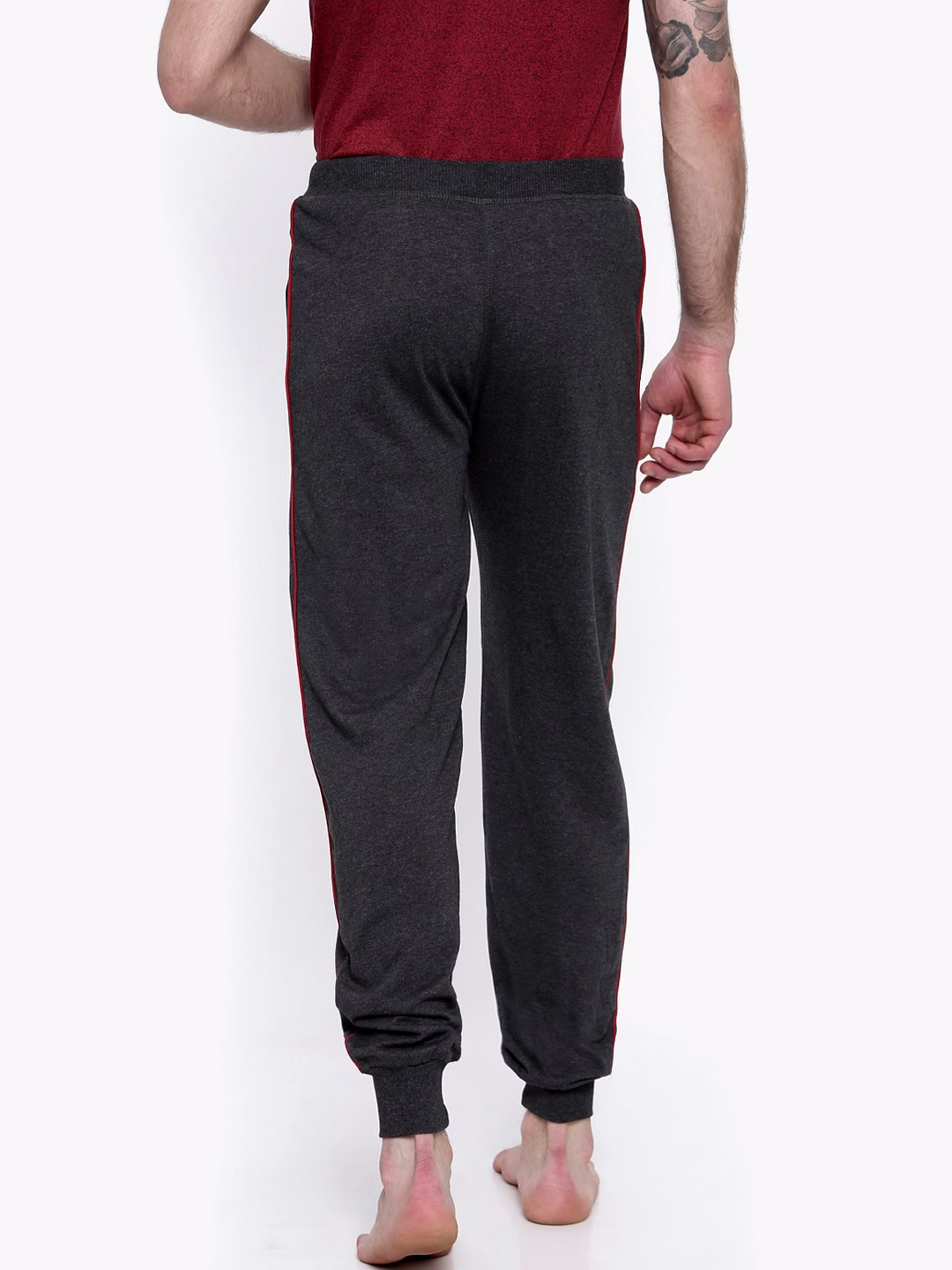 Park Avenue Men cotton Blend Track Pant -Grey image 3