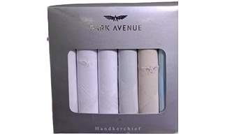 Park Avenue Hankey with pack of 6