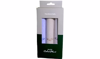 Colour plus Hankey with pack of 3 Coloured