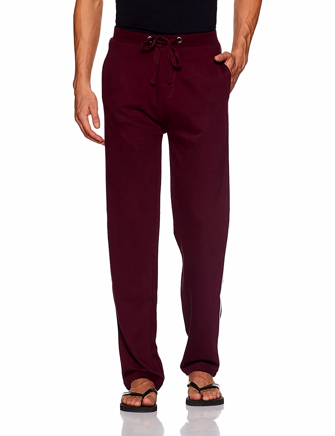 Park Avenue Solid Men Mahroon Track Pant image 1