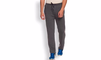 Park Avenue Solid Men Grey Track Pant