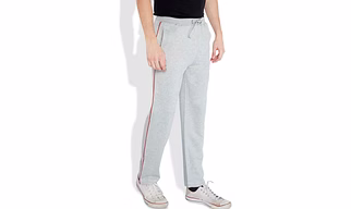 Park Avenue Solid Men Grey Track Pant