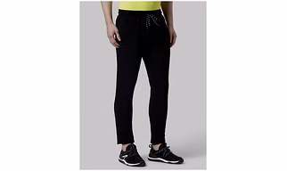 Park Avenue Men cotton Blend Track pant - Black