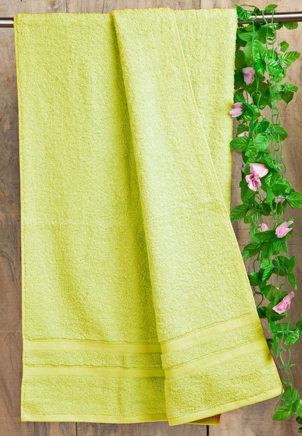 Raymond Blue Bell Cotton Bath Towel, 500 GSM - Green-BF04