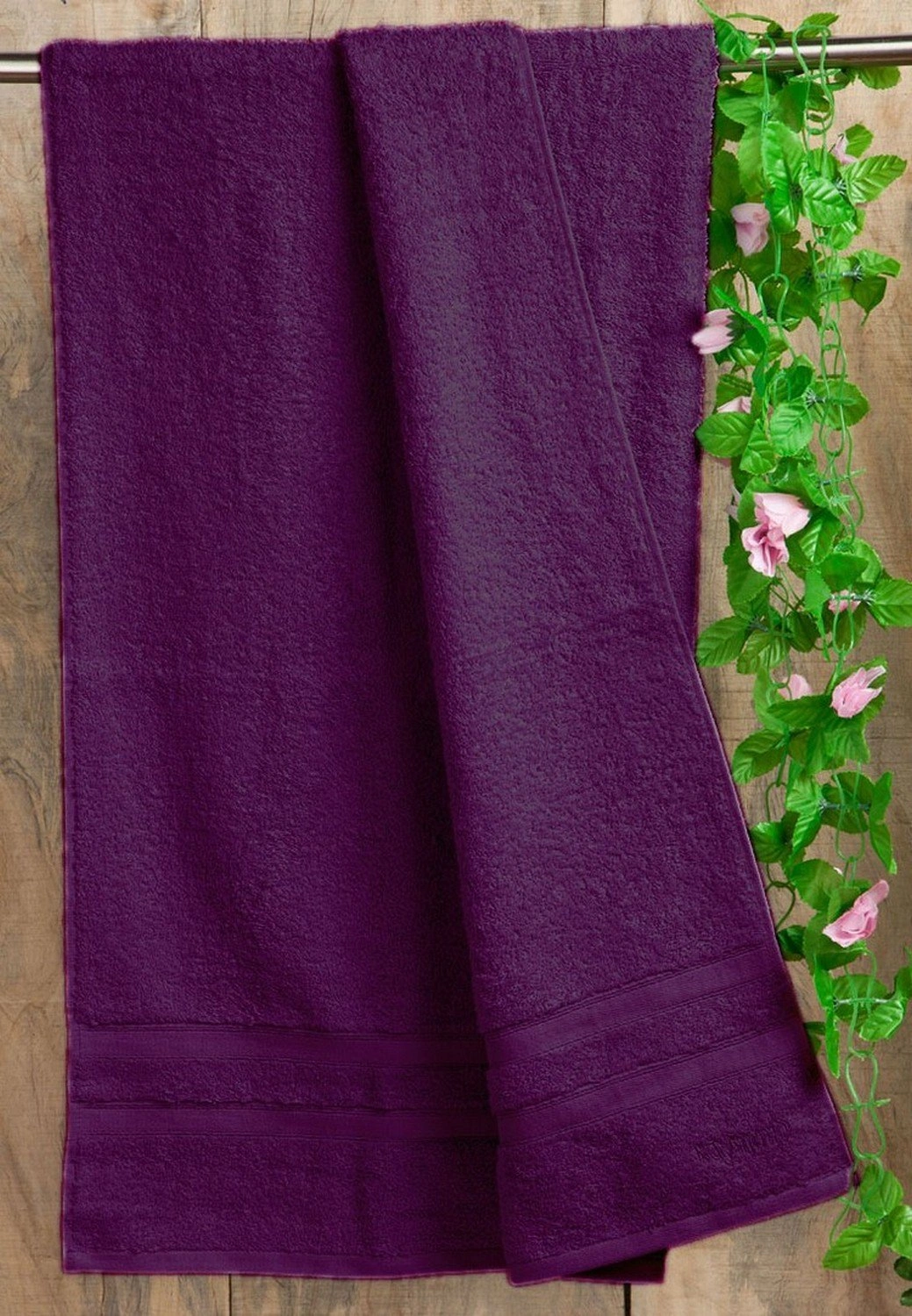 Raymond Blue Bell Cotton Bath Towel, 500 GSM - purple-BF02