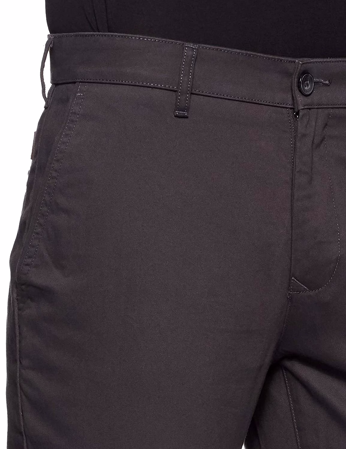 Colour Plus Dark Grey Cotton Regular Fit Trouser image 2
