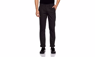 Colour Plus Dark Grey Cotton Regular Fit Trouser